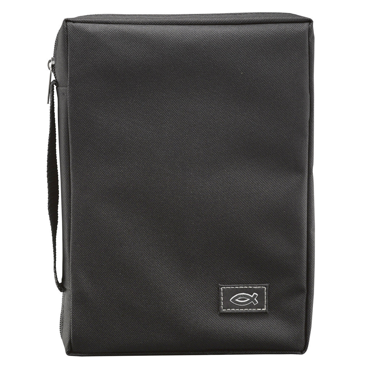 Black Poly-canvas Value Bible Cover (6.5" x 9.5" x 1.5")