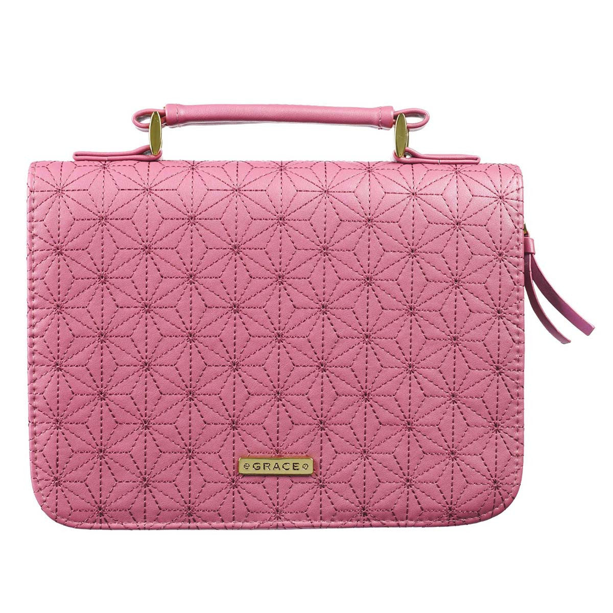 Grace Dusty Rose Pink Faux Leather Fashion Bible Cover (7" x 9.75" x 1.75")