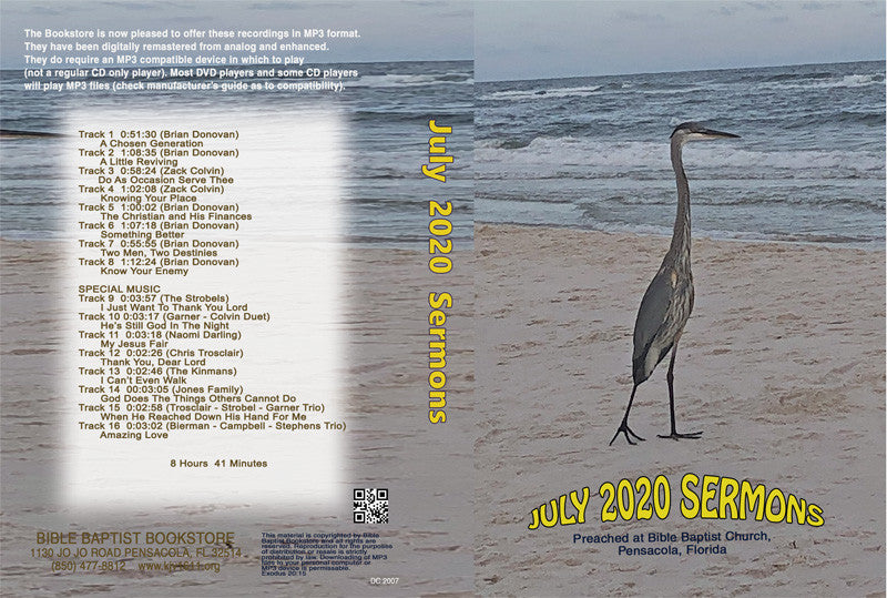July  2020 Sermons - MP3