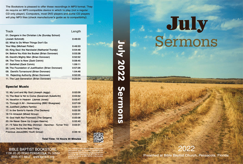 July 2022 Sermons - MP3