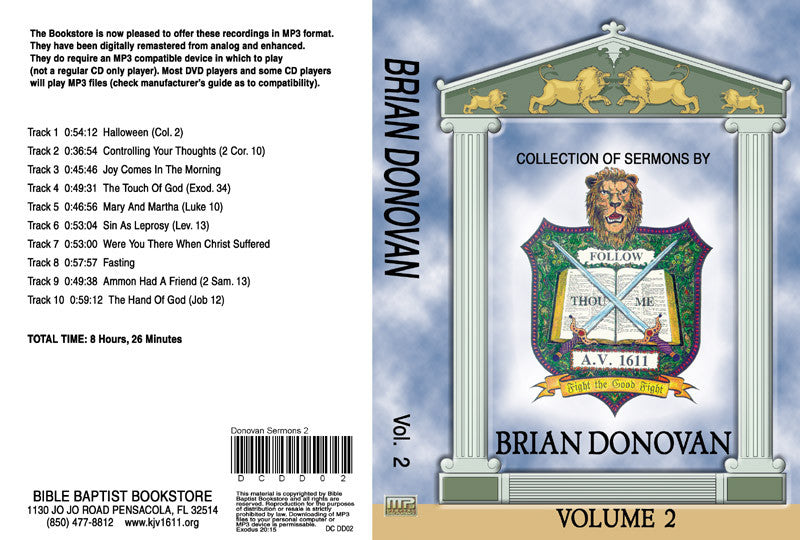 Brian Donovan Sermons on MP3 - Volume 2