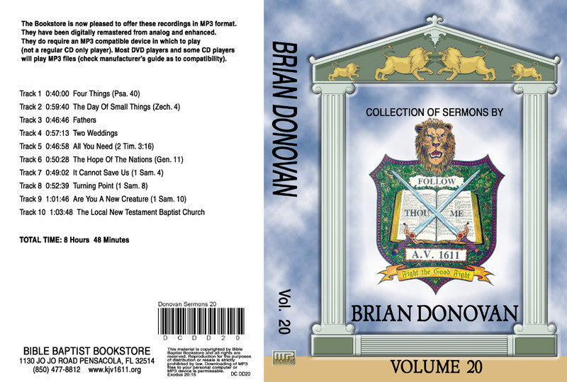 Brian Donovan Sermons on MP3 - Volume 20