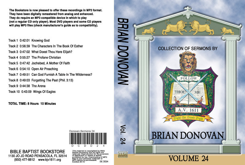 Brian Donovan Sermons on MP3 - Volume 24