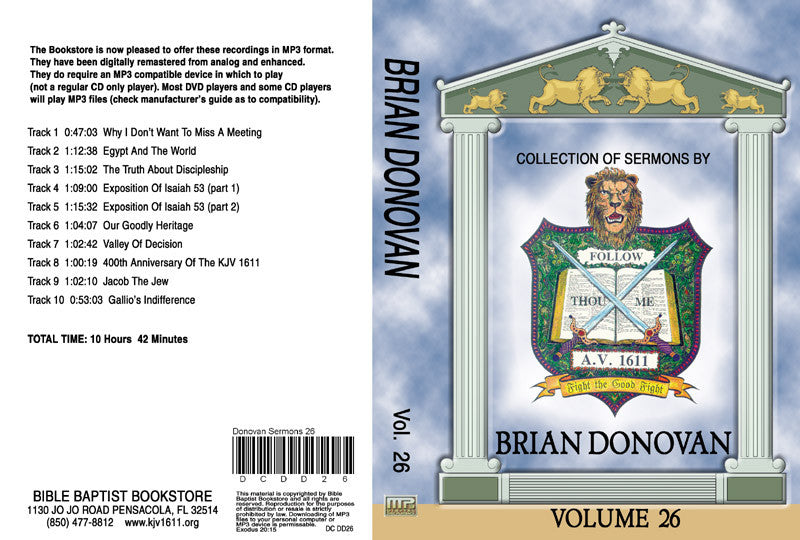 Brian Donovan Sermons on MP3 - Volume 26