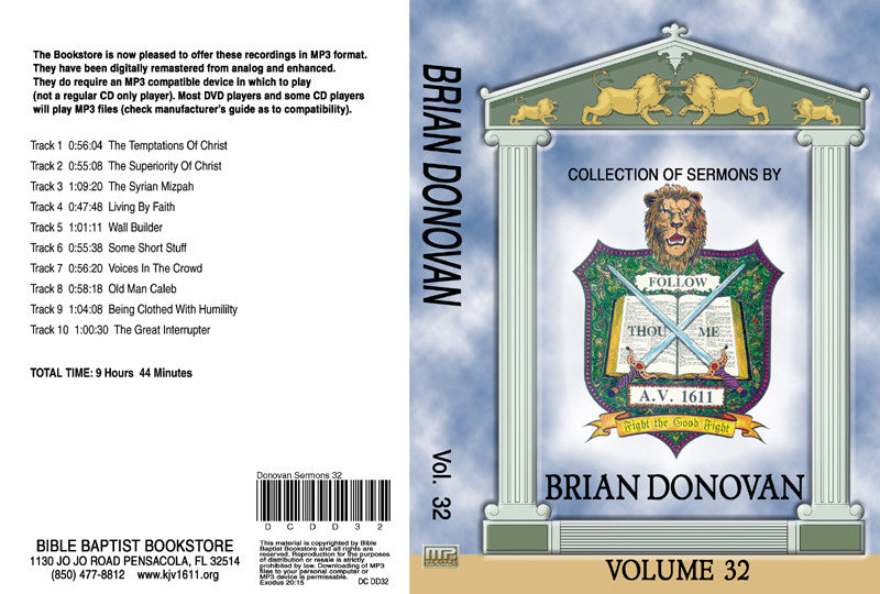 Brian Donovan Sermons on MP3 - Volume 32