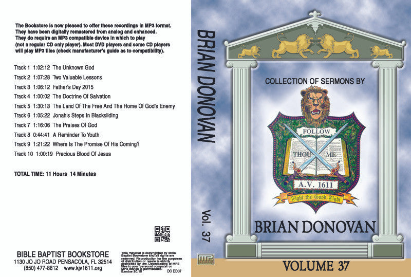 Brian Donovan Sermons on MP3 - Volume 37