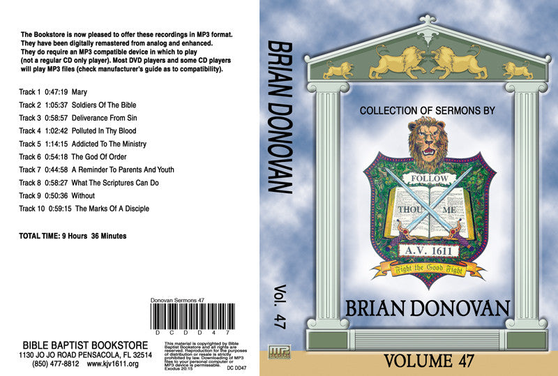 Donovan Sermons on MP3 - Volume 47