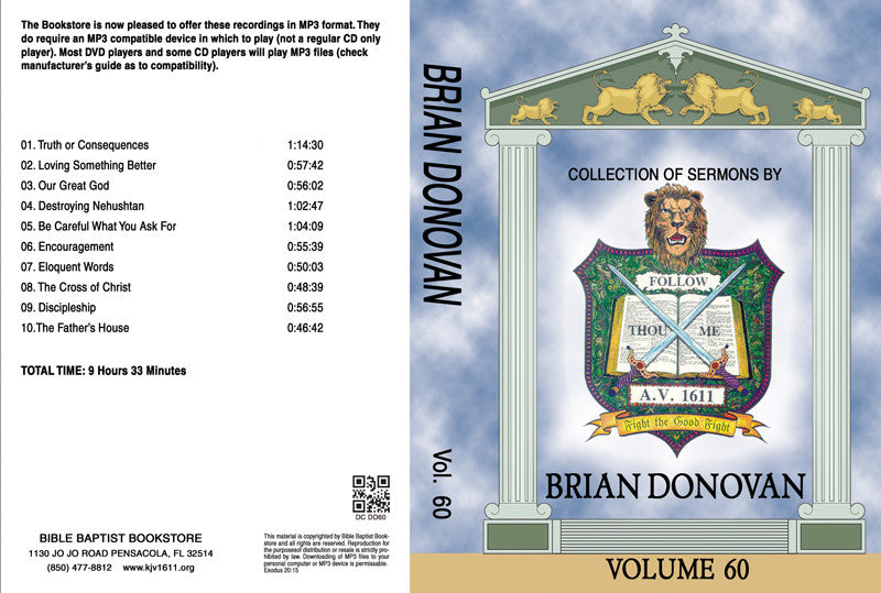 Brian Donovan Sermons on MP3 - Volume 60