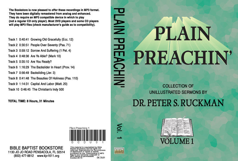 Plain Preachin' Volume 1 - MP3