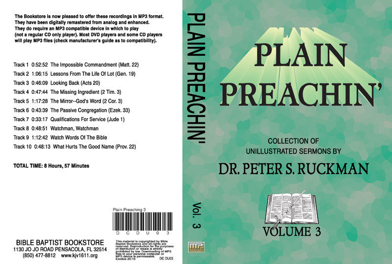 Plain Preachin' Volume 3 - MP3