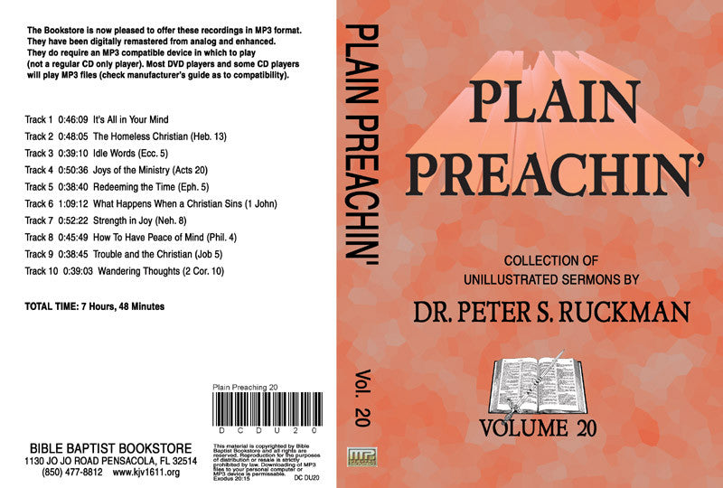 Plain Preachin' Volume 20 - MP3