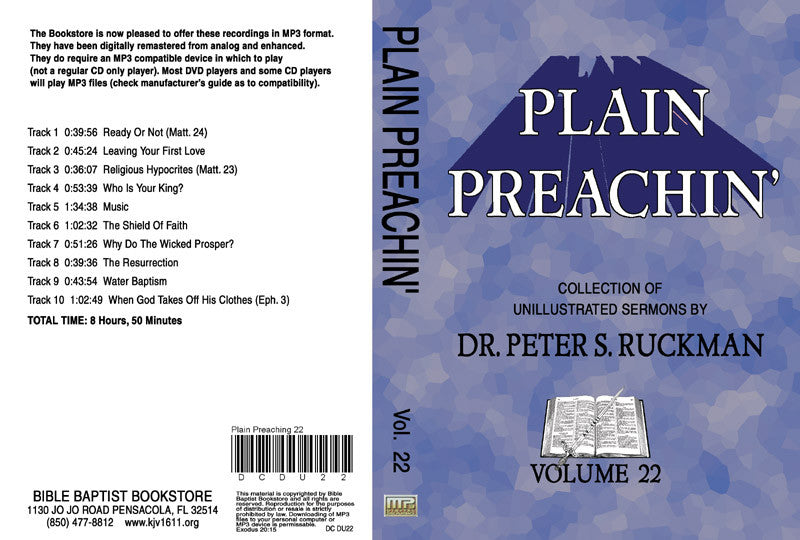 Plain Preachin' Volume 22 - MP3