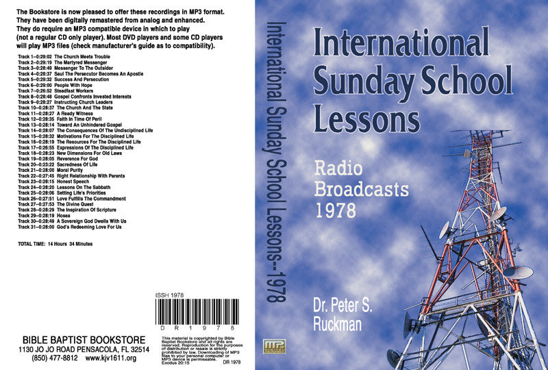 International Sunday School Lessons 1978