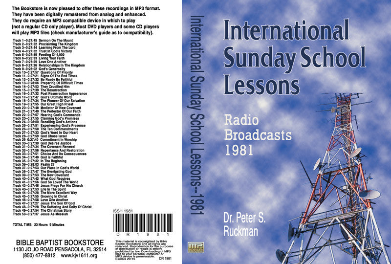 International Sunday School Lessons 1981