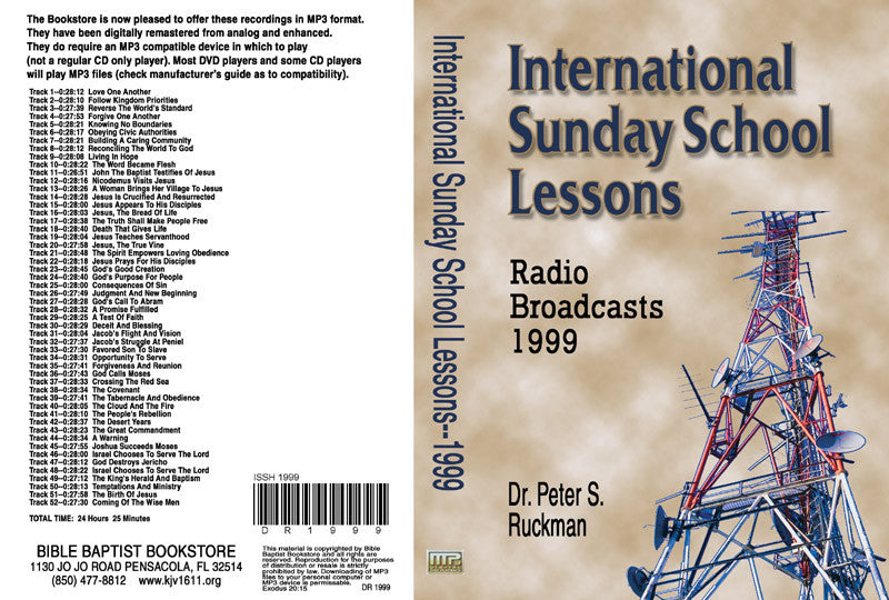 International Sunday School Lessons 1999