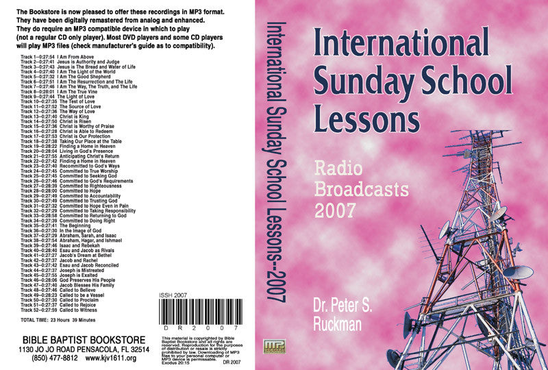 International Sunday School Lessons 2007