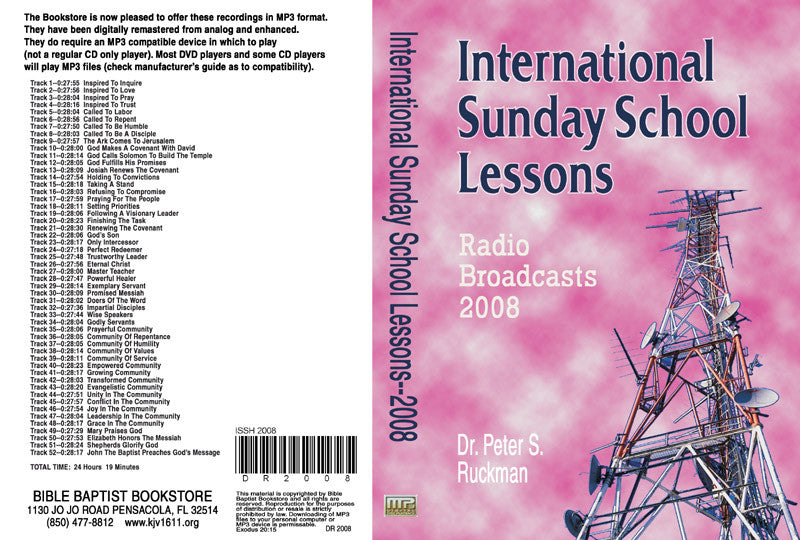International Sunday School Lessons 2008