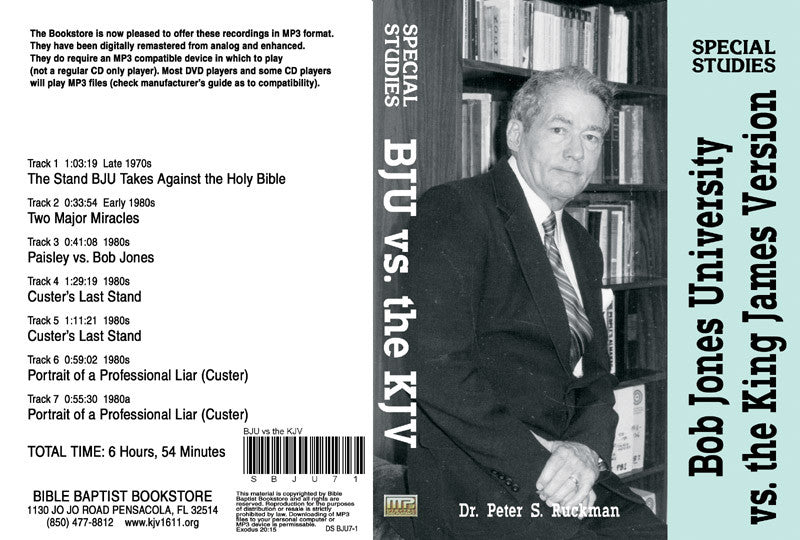 Bob Jones University vs. The Holy Bible KJV