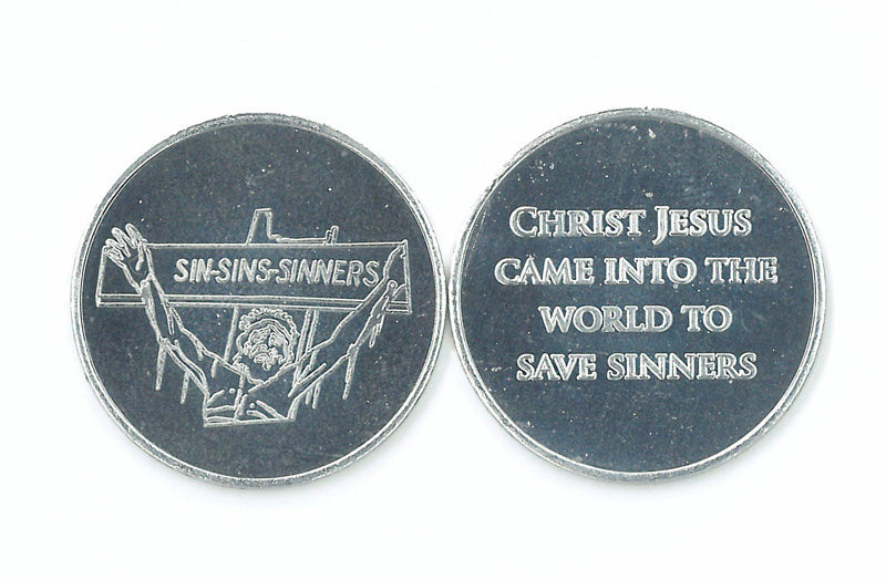 Silver Gospel Coin  (Sin - Sins