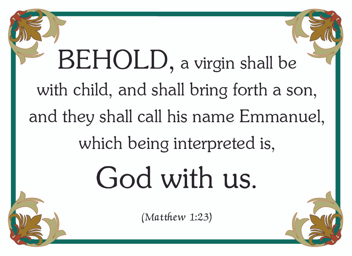 KJV Scripture Christmas Cards - Matthew 1.23 (10-pack)