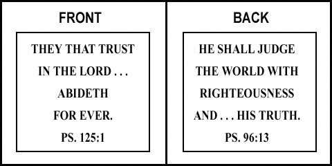 Scripture Sign - Psalms 125:1 and Psalms 96:13