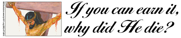 If You Can Earn It Cursive - Sticker - Large