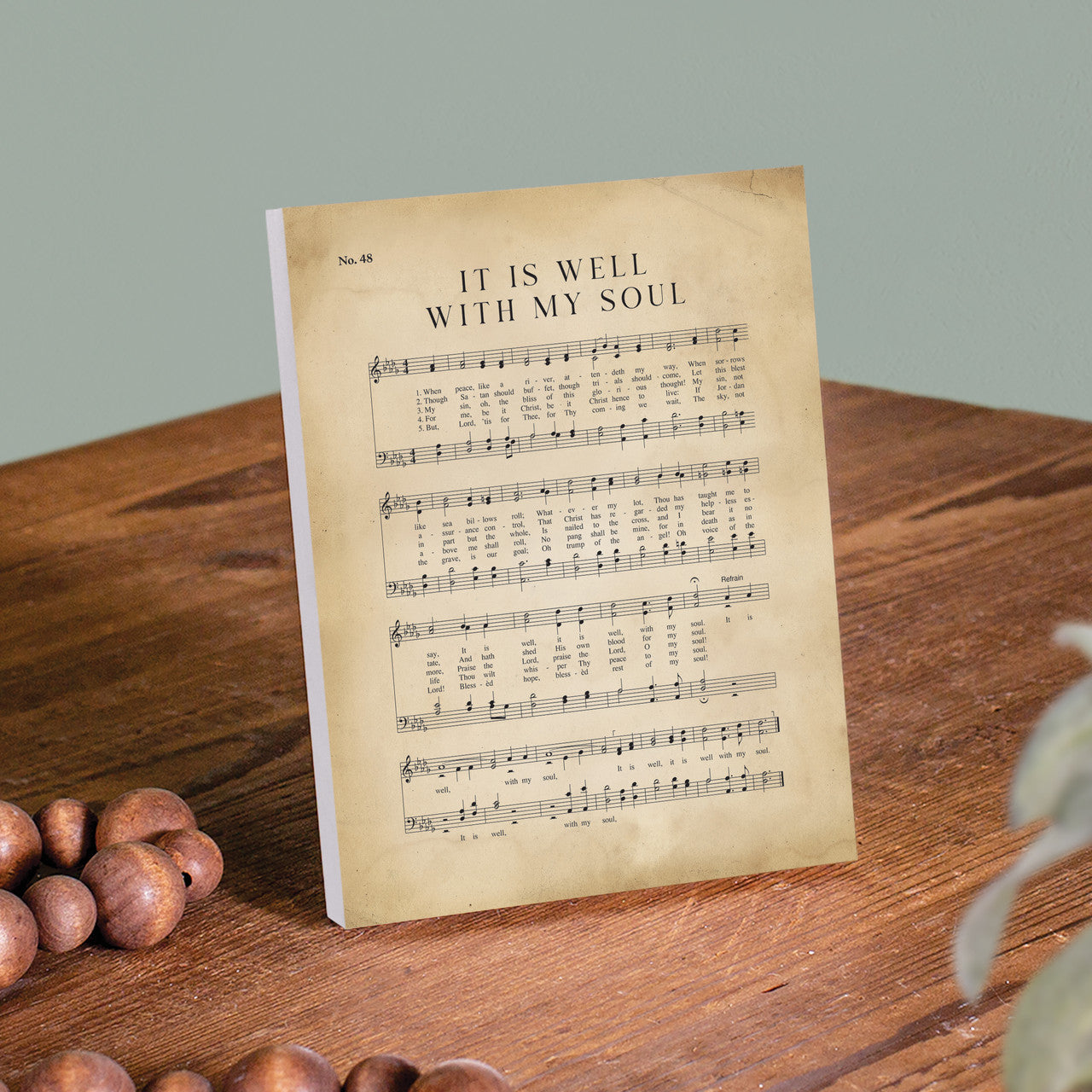 Easel Block - It Is Well With My Soul